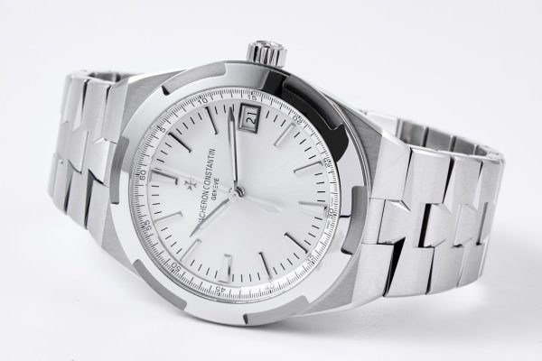 VC Overseas 4500V/110A-B126 SS MKSF 1:1 Best Edition White Dial on SS Bracelet A5100 - Super Clone Watch | 1:1 Best Version