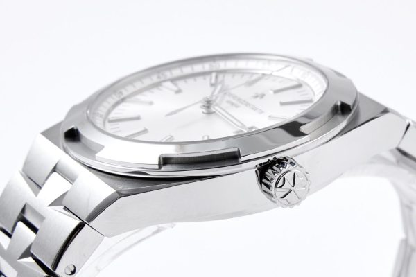VC Overseas 4500V/110A-B126 SS MKSF 1:1 Best Edition White Dial on SS Bracelet A5100 - Super Clone Watch | 1:1 Best Version