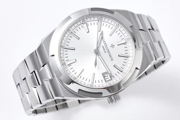 VC Overseas 4500V/110A-B126 SS MKSF 1:1 Best Edition White Dial on SS Bracelet A5100 - Super Clone Watch | 1:1 Best Version