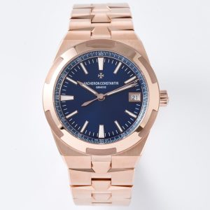 VC Overseas 4500V RG MKSF 1:1 Best Edition Blue Dial on RG Bracelet A5100 - Super Clone Watch | 1:1 Best Version