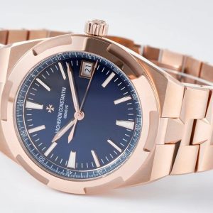 VC Overseas 4500V RG MKSF 1:1 Best Edition Blue Dial on RG Bracelet A5100 - Super Clone Watch | 1:1 Best Version