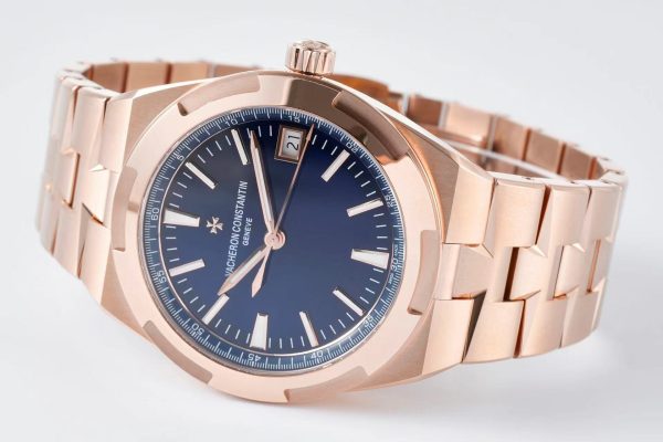 VC Overseas 4500V RG MKSF 1:1 Best Edition Blue Dial on RG Bracelet A5100 - Super Clone Watch | 1:1 Best Version