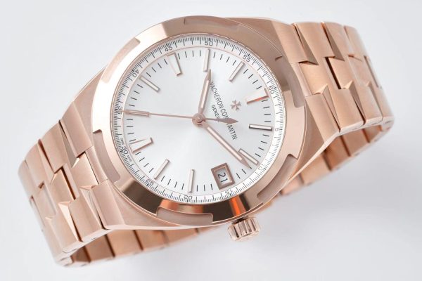 VC Overseas 4500v RG MKSF 1:1 Best Edition White Dial on RG Bracelet A5100 - Super Clone Watch | 1:1 Best Version