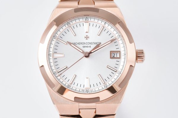 VC Overseas 4500v RG MKSF 1:1 Best Edition White Dial on RG Bracelet A5100 - Super Clone Watch | 1:1 Best Version
