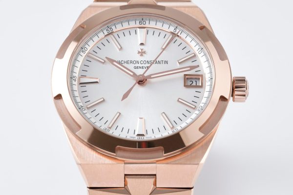 VC Overseas 4500v RG MKSF 1:1 Best Edition White Dial on RG Bracelet A5100 - Super Clone Watch | 1:1 Best Version