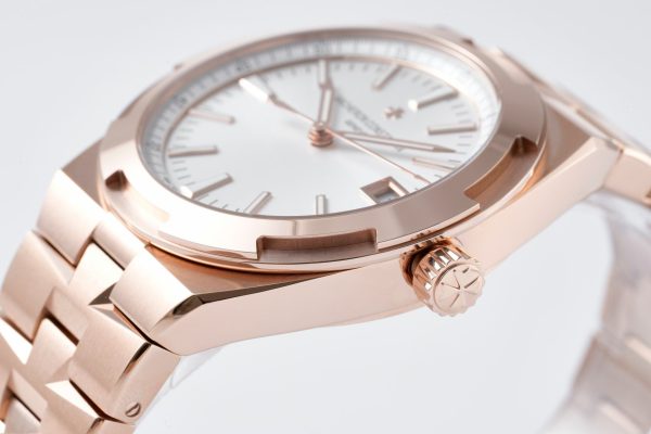 VC Overseas 4500v RG MKSF 1:1 Best Edition White Dial on RG Bracelet A5100 - Super Clone Watch | 1:1 Best Version