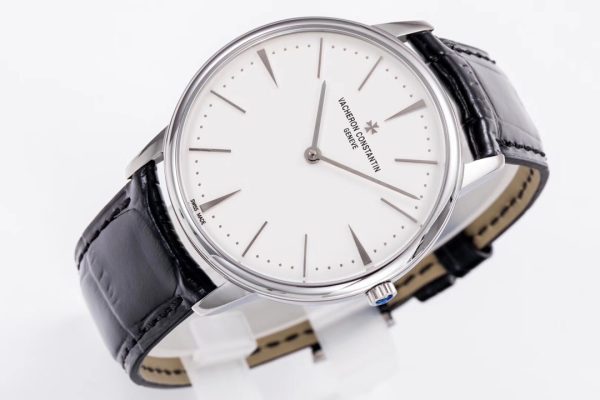 VC Patrimony 81180 SS MKSF 1:1 Best Edition White Dial on Black Leather - Super Clone Watch | 1:1 Best Version