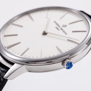 VC Patrimony 81180 SS MKSF 1:1 Best Edition White Dial on Black Leather - Super Clone Watch | 1:1 Best Version