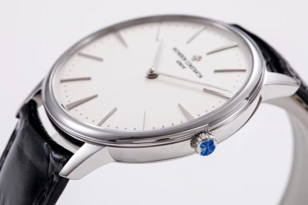 VC Patrimony 81180 SS MKSF 1:1 Best Edition White Dial on Black Leather - Super Clone Watch | 1:1 Best Version