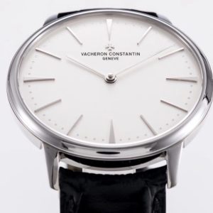VC Patrimony 81180 SS MKSF 1:1 Best Edition White Dial on Black Leather - Super Clone Watch | 1:1 Best Version