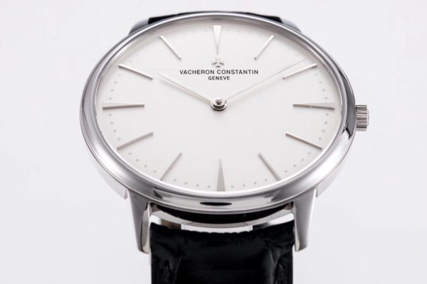 VC Patrimony 81180 SS MKSF 1:1 Best Edition White Dial on Black Leather - Super Clone Watch | 1:1 Best Version