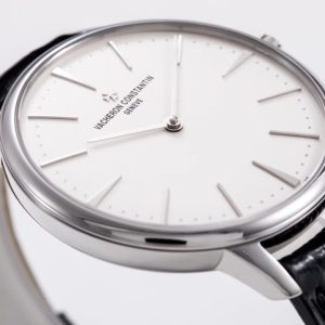 VC Patrimony 81180 SS MKSF 1:1 Best Edition White Dial on Black Leather - Super Clone Watch | 1:1 Best Version