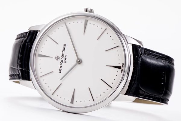 VC Patrimony 81180 SS MKSF 1:1 Best Edition White Dial on Black Leather - Super Clone Watch | 1:1 Best Version
