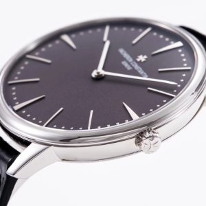 VC Patrimony 81180 SS MKSF 1:1 Best Edition Gray Dial on Black Leather - Super Clone Watch | 1:1 Best Version