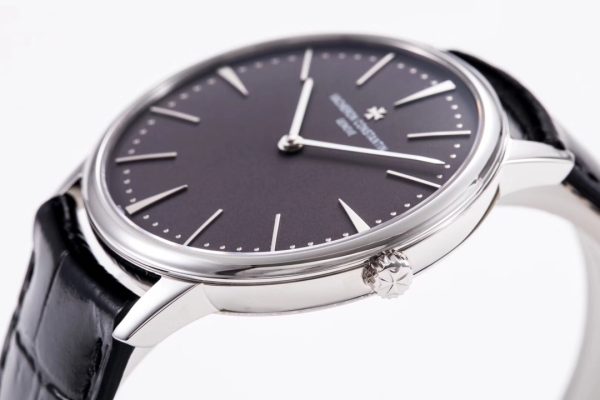 VC Patrimony 81180 SS MKSF 1:1 Best Edition Gray Dial on Black Leather - Super Clone Watch | 1:1 Best Version