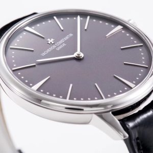 VC Patrimony 81180 SS MKSF 1:1 Best Edition Gray Dial on Black Leather - Super Clone Watch | 1:1 Best Version
