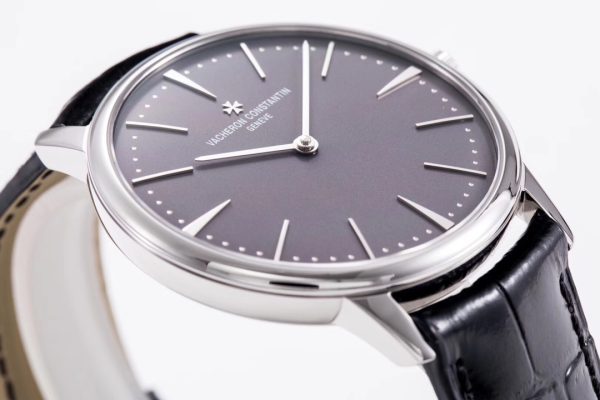VC Patrimony 81180 SS MKSF 1:1 Best Edition Gray Dial on Black Leather - Super Clone Watch | 1:1 Best Version