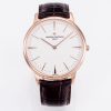 VC Patrimony 81180 RG MKF 1:1 Best Edition White Dial on Brown Leather - Super Clone Watch | 1:1 Best Version