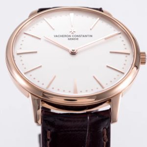 VC Patrimony 81180 RG MKF 1:1 Best Edition White Dial on Brown Leather - Super Clone Watch | 1:1 Best Version