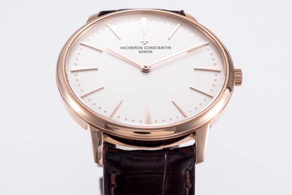 VC Patrimony 81180 RG MKF 1:1 Best Edition White Dial on Brown Leather - Super Clone Watch | 1:1 Best Version