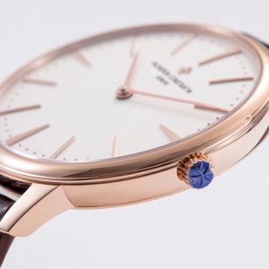 VC Patrimony 81180 RG MKF 1:1 Best Edition White Dial on Brown Leather - Super Clone Watch | 1:1 Best Version