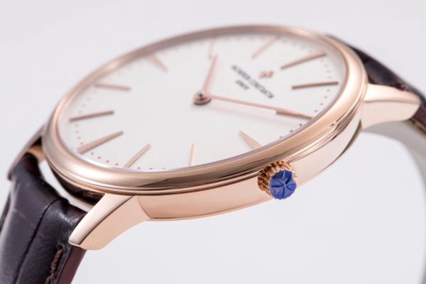 VC Patrimony 81180 RG MKF 1:1 Best Edition White Dial on Brown Leather - Super Clone Watch | 1:1 Best Version