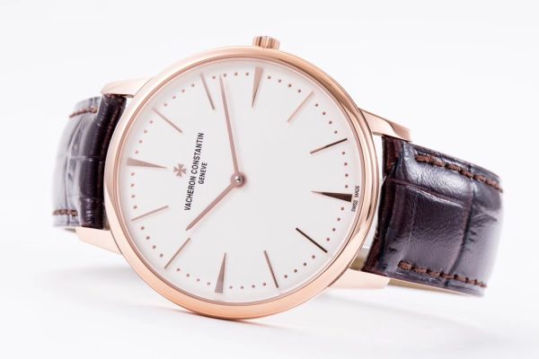 VC Patrimony 81180 RG MKF 1:1 Best Edition White Dial on Brown Leather - Super Clone Watch | 1:1 Best Version