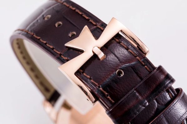 VC Patrimony 81180 RG MKF 1:1 Best Edition White Dial on Brown Leather - Super Clone Watch | 1:1 Best Version