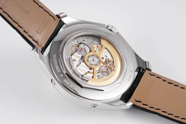 VC Fiftysix Complete Calendar 4000E SS 40mm ZF 1:1 Best Edition Gray Dial on Black Leather Strap - Super Clone Watch | 1:1 Best Version