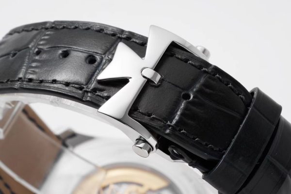 VC Fiftysix Complete Calendar 4000E SS 40mm ZF 1:1 Best Edition Gray Dial on Black Leather Strap - Super Clone Watch | 1:1 Best Version