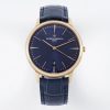 VC Patrimony Date 85180 RG PPF 1:1 Best Edition Blue Dial on Blue Leather Strap - Super Clone Watch | 1:1 Best Version