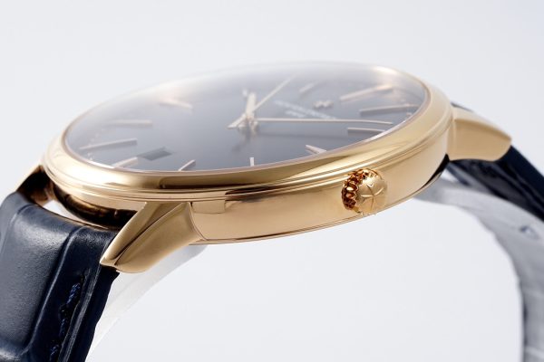 VC Patrimony Date 85180 RG PPF 1:1 Best Edition Blue Dial on Blue Leather Strap - Super Clone Watch | 1:1 Best Version