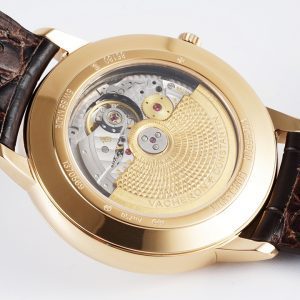 VC Patrimony Date 85180 RG PPF 1:1 Best Edition Weißes Zifferblatt auf braunem Lederarmband - Super Clone Watch | 1:1 Best Version