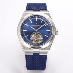 VC Overseas Tourbillon Ref 6000V SS BBRF 1:1 Best Edition Μπλε καντράν σε μπλε λουράκι από καουτσούκ Tourb - Super Clone Watch | 1:1 Best Version