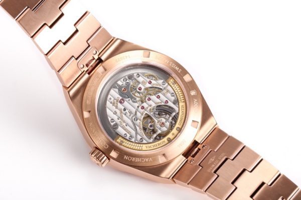 VC Overseas Tourbillon Ref 6000V RG BBRF 1:1 Best Edition Quadrante blu su bracciale RG Tourb - Orologio super clone | 1:1 Best Version