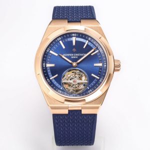 VC Overseas Tourbillon Ref 6000V/ BBRF 1:1 Best Edition Blue Dial on Blue Rubber Straps Tourb - Super Clone Watch | 1:1 Best Version