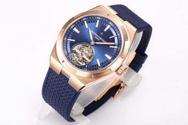 VC Overseas Tourbillon Ref 6000V/ BBRF 1:1 Best Edition Μπλε καντράν σε μπλε λουράκι από καουτσούκ Tourb - Super Clone Watch | 1:1 Best Version