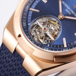 VC Overseas Tourbillon Ref 6000V/ BBRF 1:1 Best Edition Μπλε καντράν σε μπλε λουράκι από καουτσούκ Tourb - Super Clone Watch | 1:1 Best Version