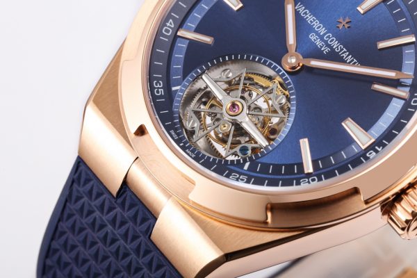 VC Overseas Tourbillon Ref 6000V/ BBRF 1:1 Best Edition Μπλε καντράν σε μπλε λουράκι από καουτσούκ Tourb - Super Clone Watch | 1:1 Best Version