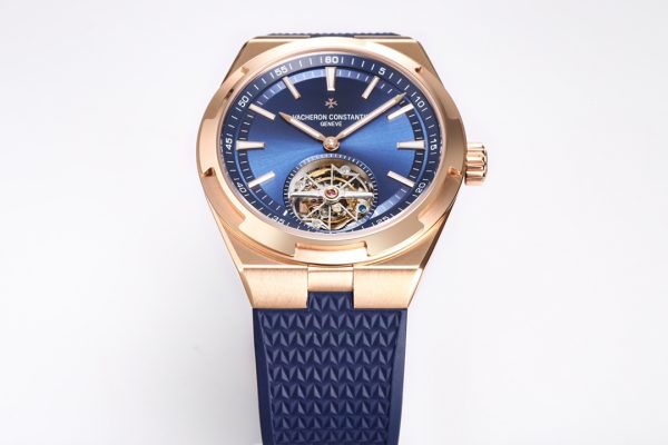 VC Overseas Tourbillon Ref 6000V/ BBRF 1:1 Best Edition Μπλε καντράν σε μπλε λουράκι από καουτσούκ Tourb - Super Clone Watch | 1:1 Best Version