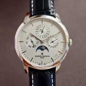 VC Patrimony 43175/000P-B190 SS MXF White Dial on Black leather strap - Super Clone Watch | 1:1 Best Version