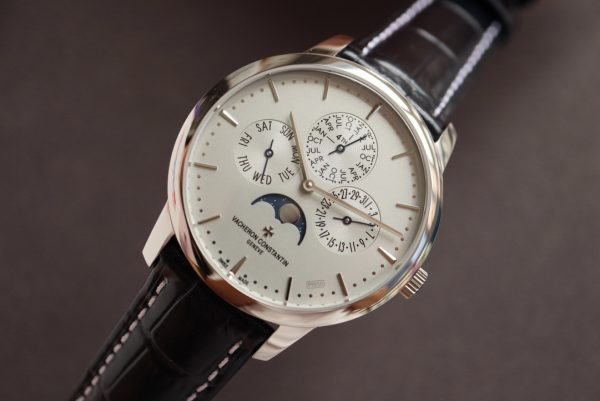 VC Patrimony 43175/000P-B190 SS MXF ホワイトダイアル ブラックレザーストラップ - スーパークローンウォッチ｜1:1ベストバージョン
