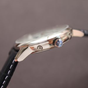 VC Patrimony 43175/000P-B190 SS MXF ホワイトダイアル ブラックレザーストラップ - スーパークローンウォッチ｜1:1ベストバージョン