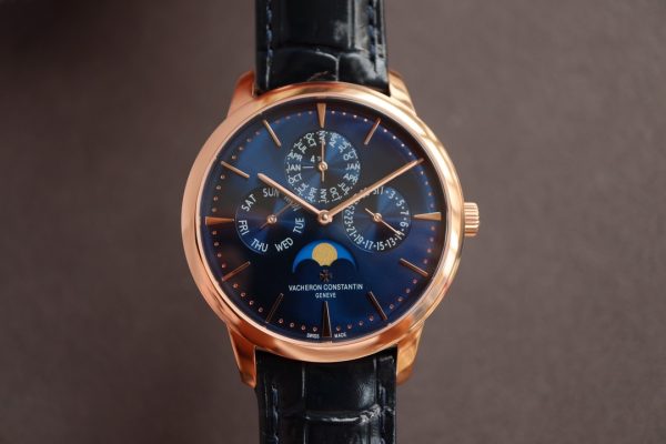 VC Patrimony 43175/000R-9687 RG MXF Blue Dial on Blue leather strap 1120QP - Super Clone Watch | 1:1 Best Version