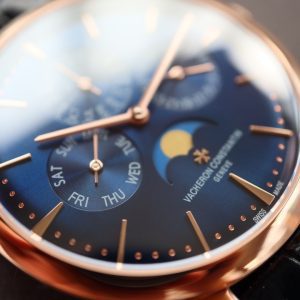 VC Patrimony 43175/000R-9687 RG MXF Blue Dial on Blue leather strap 1120QP - Super Clone Watch | 1:1 Best Version