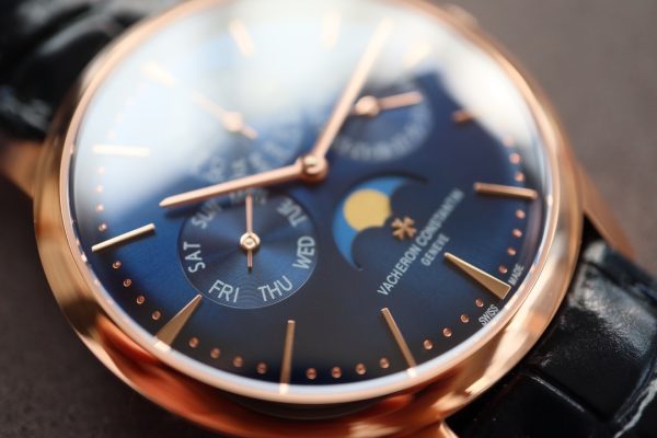 VC Patrimony 43175/000R-9687 RG MXF Blue Dial on Blue leather strap 1120QP - Super Clone Watch | 1:1 Best Version