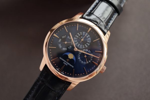 VC Patrimony 43175/000R-9687 RG MXF Blue Dial on Blue leather strap 1120QP - Super Clone Watch | 1:1 Best Version