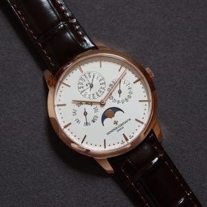 VC Patrimony 43175/000R-9687 RG MXF White Dial on Brown leather strap 1120QP - Super Clone Watch | 1:1 Best Version