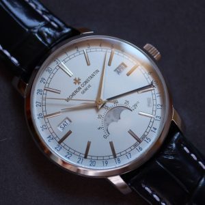 VC Traditionnelle 4010T/000P-B345 SS MXF Best Edition Valkoinen kellotaulu mustalla nahkahihnalla A2460QCL - Super Clone Watch | 1:1 Paras versio