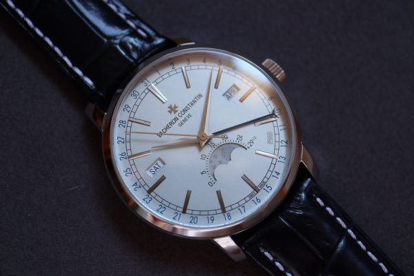 VC Traditionnelle 4010T/000P-B345 SS MXF Best Edition Valkoinen kellotaulu mustalla nahkahihnalla A2460QCL - Super Clone Watch | 1:1 Paras versio